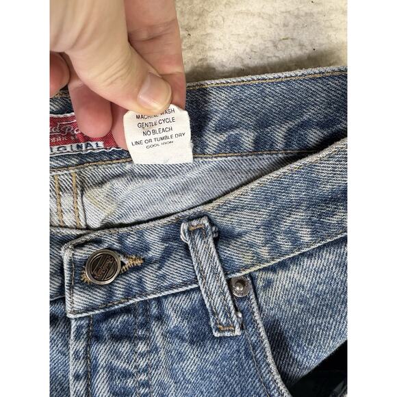 Vintage Road Rags Jeans Womens sz 1/2 25x30 Blue High Rise Medium Wash Denim - Picture 6 of 16